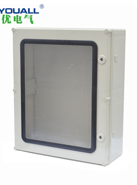 图优600*500*195塑料防水箱室外防雨配电箱合页透明仪表箱PC阻燃