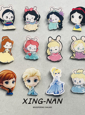 卡通动漫爱沙冰雪女孩胸针配件包挂件别针艾莎徽章儿童礼物