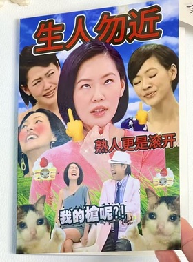 小S生人勿近熟人更是滚开贴纸书搞笑表情包贴纸咕卡diy手账素材