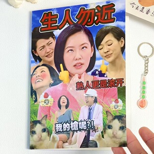 小S生人勿近熟人更是滚开贴纸书搞笑表情包贴纸咕卡diy手账素材