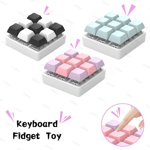 9 Keys Keyboard Key Toy Party Stress Relief DIY Fidget Butto