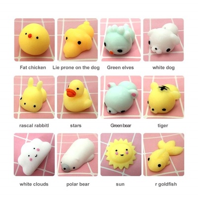 Mochi  Toys with Cute Bag Stress Toy Reward Toys for Kids
