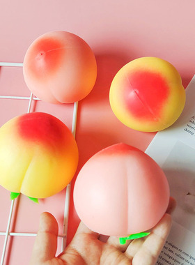peach Squishy Mochi Fidget Toys Stress ball 水蜜桃捏捏乐桃子