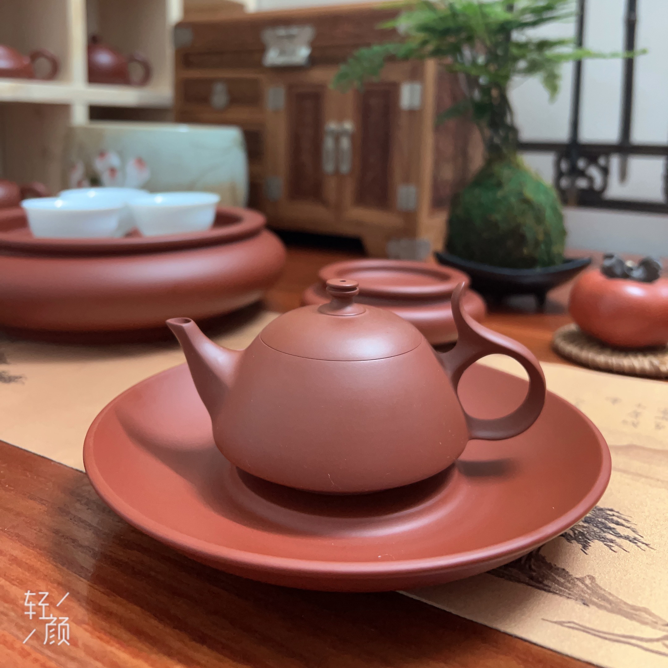 潮州手拉章淡鹏手拉壶朱泥壶工夫茶壶