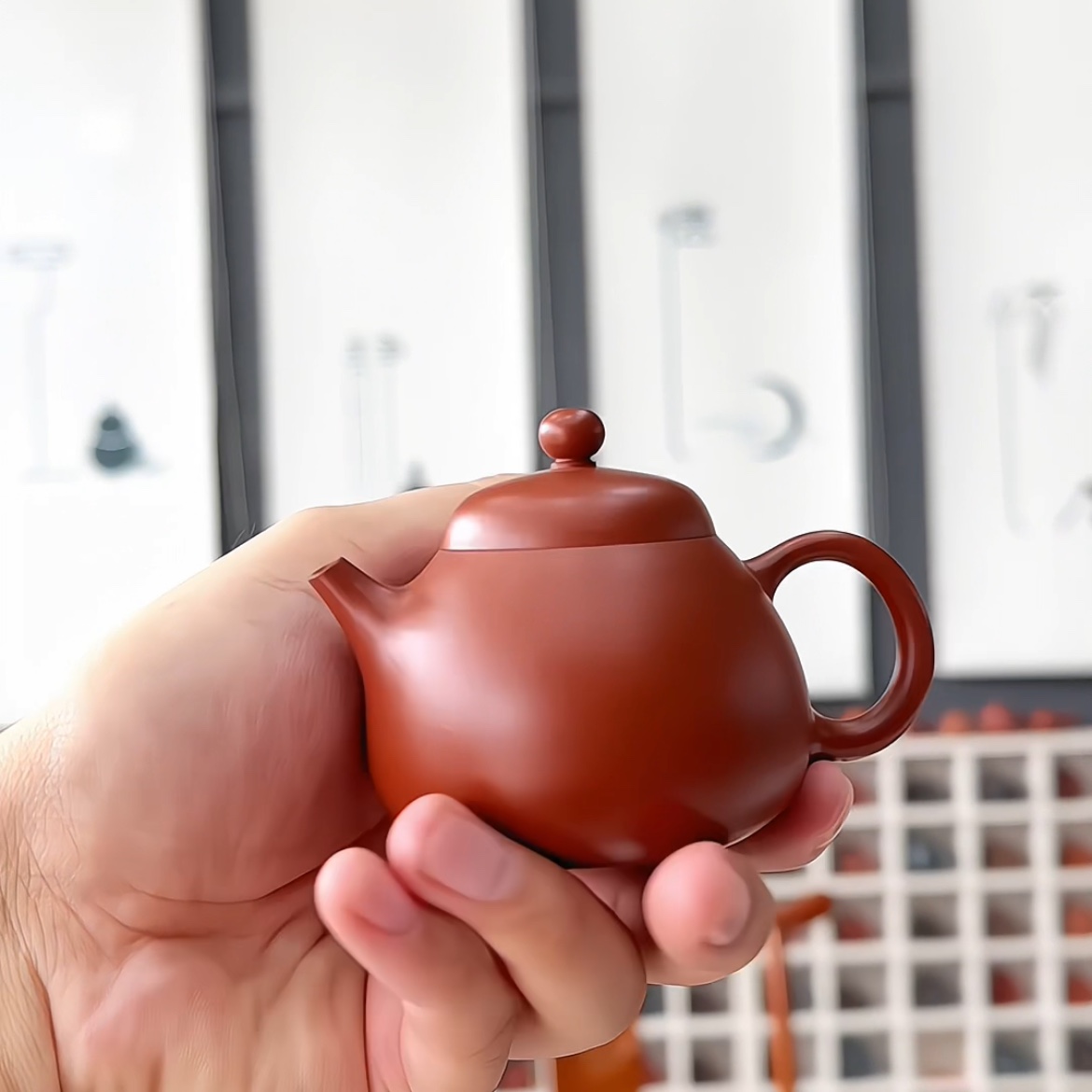 潮州手拉壶吴鑫《文旦》全手工壶工夫茶壶谢华徒弟