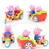 小猪佩琪奇猪爸爸 电动三轮车发光玩具车电动音乐益智幼儿童女孩