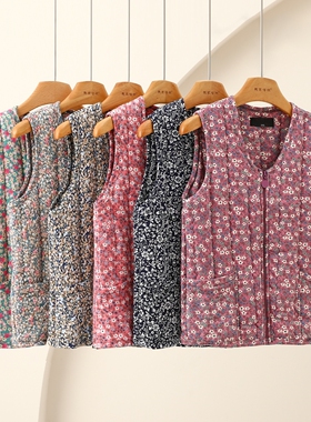 马甲女2024年冬季新保暖背心妈妈夹棉马夹中老年宽松大码坎肩棉服