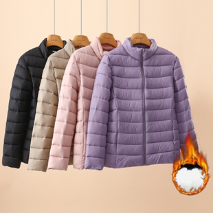 2025年新款冬季女士棉服宽松妈妈立领轻薄羽绒棉棉袄保暖内胆上衣