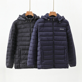 男士 冬季 新款 戴帽棉服爸爸轻薄羽绒棉棉衣中老年外套爷爷棉袄上衣