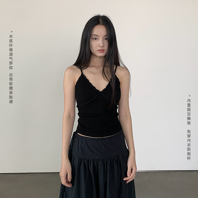 夏季纯欲设计显瘦修身百搭上衣