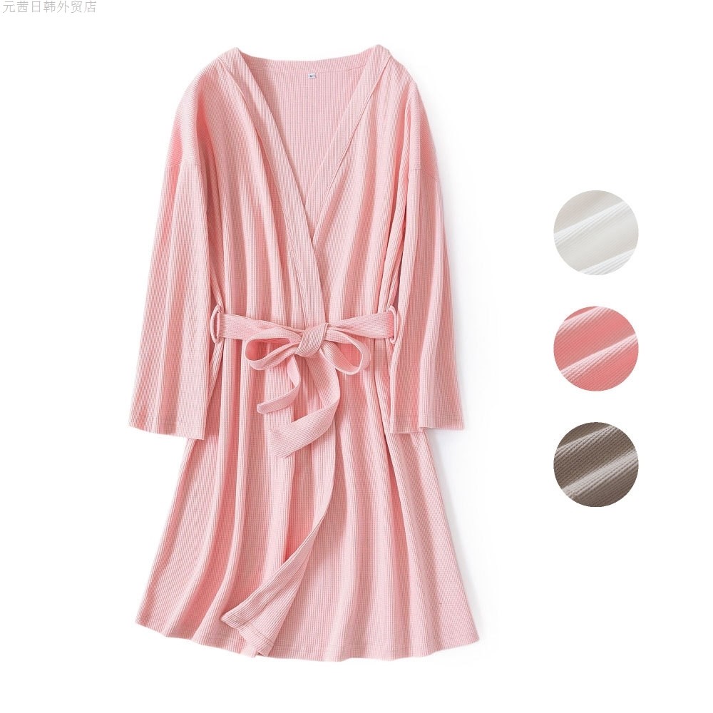 TY华夫格蜂窝棉浴袍松绒棉情侣睡袍 简约男女中长款家居服,女士内衣/男士内衣/家居服,睡袍/浴袍,淘宝优惠券,粉丝福利购,淘宝优惠卷