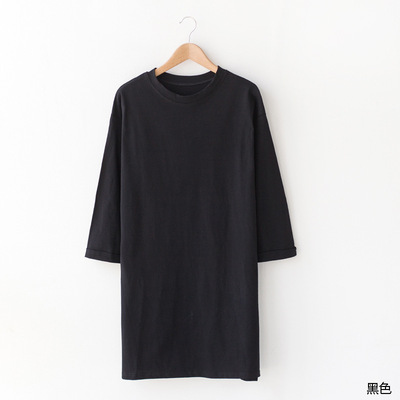 短袖中长款休闲衫上衣女