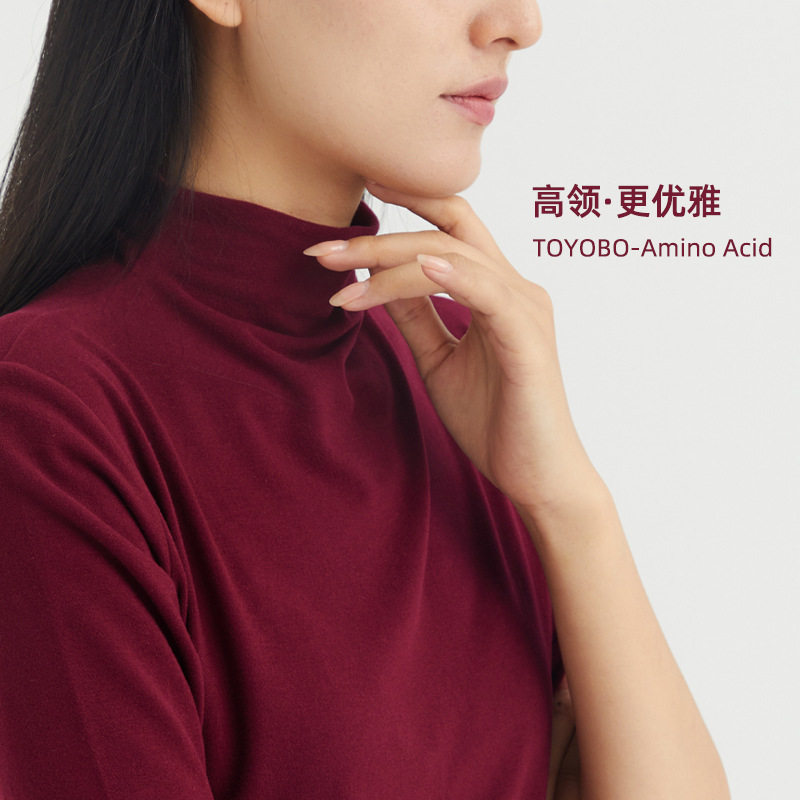 五分袖上衣T恤女薄款磨毛