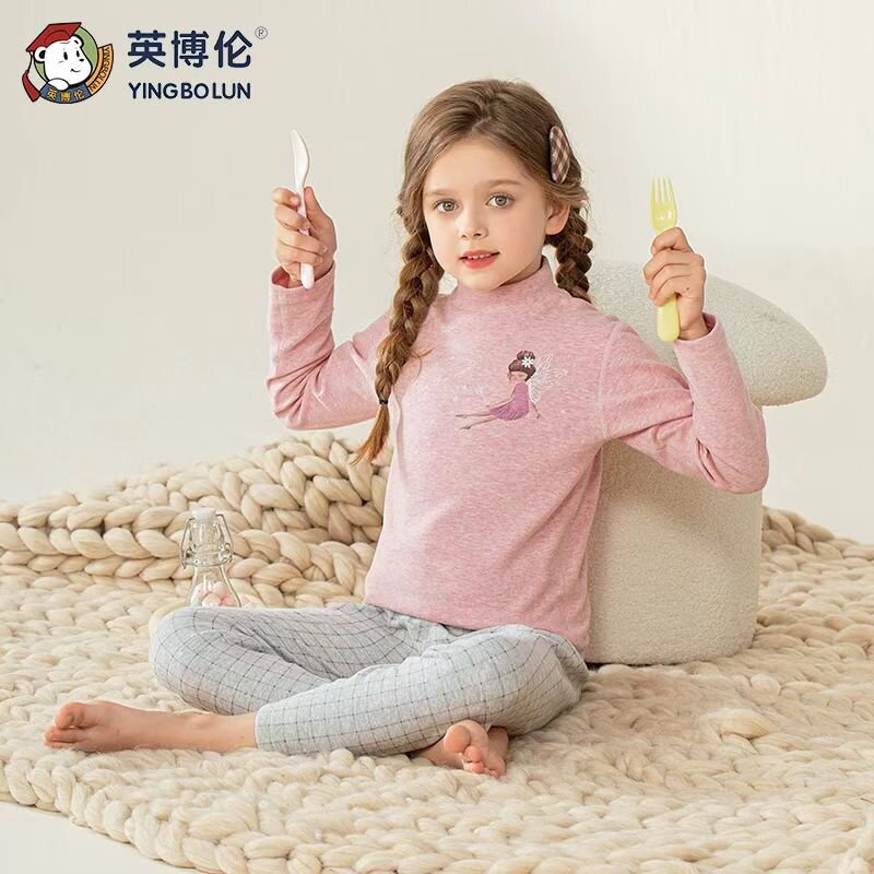 秋衣秋裤儿童女童舒绒内衣套装