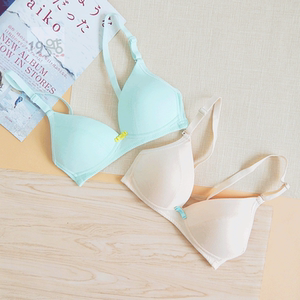 纯棉舒适无钢圈文胸聚拢 薄款薄模杯AA杯小胸不空小罩杯内衣少女