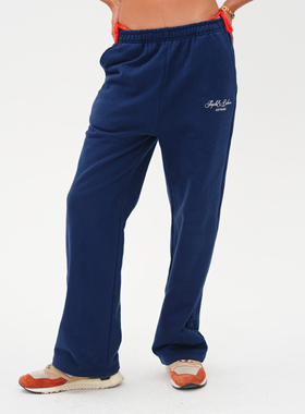 AXYPAGESsimple系列设计复古运动刺绣logo卫裤休闲长裤松紧腰秋冬