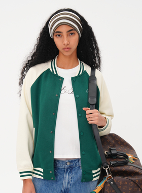 AXYPAGESblance系列男女同款经典复古撞色插肩棒球长袖外套棒球服