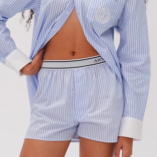 休闲裤 短裤 日常简约百搭 拼接条纹衬衫 AXYPAGESsimple系列男女同款