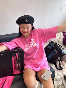 情侣粉oversize欧美重磅TEEbb款