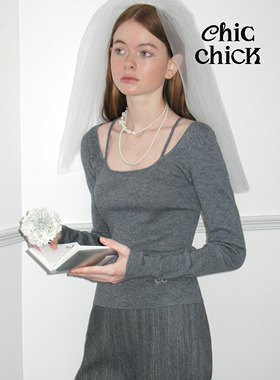 ChicChick时髦小鸡vol18灰色胡桃夹子羊毛芭蕾舞假两件吊带针织衫