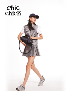 条纹撞色拼接褶皱马甲 正反两穿西装 ChicChick时髦小鸡vol14 2way