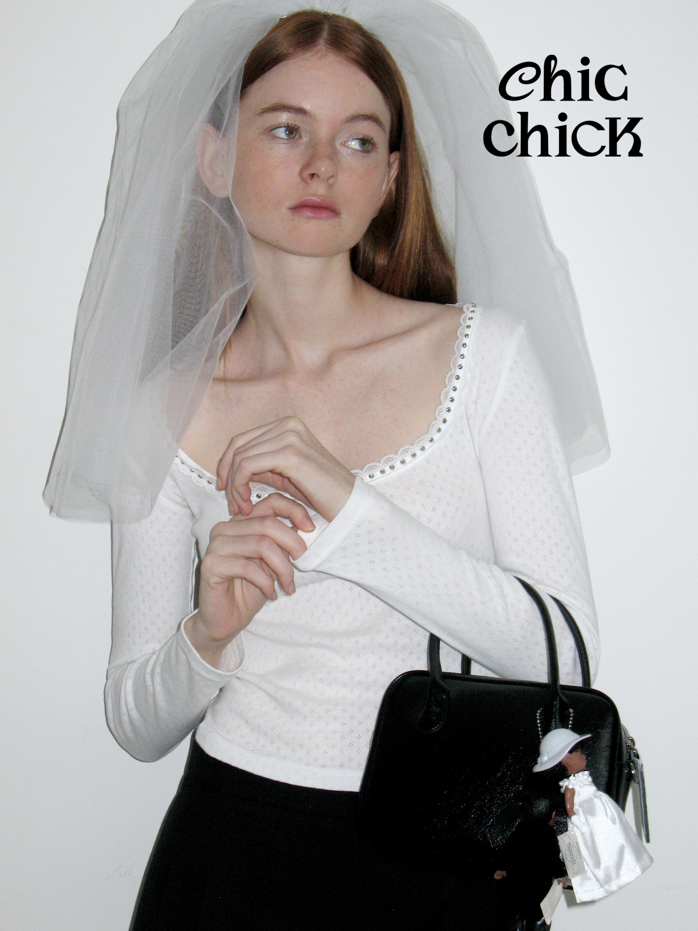 蕾丝边chicchick打底衫