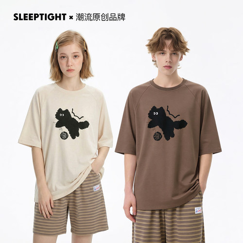 SLEEPTIGHT莫代尔情侣睡衣女猫咪