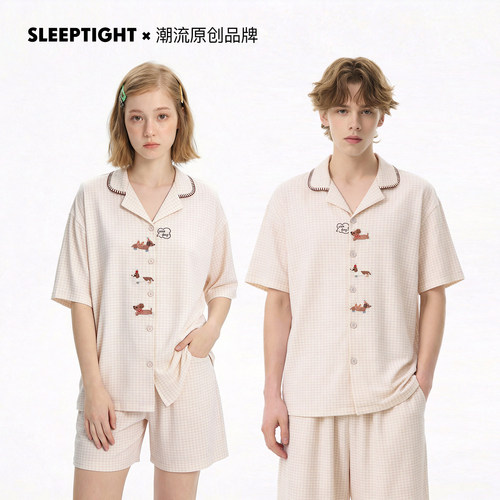 SLEEPTIGHT天丝棉情侣睡衣女可爱