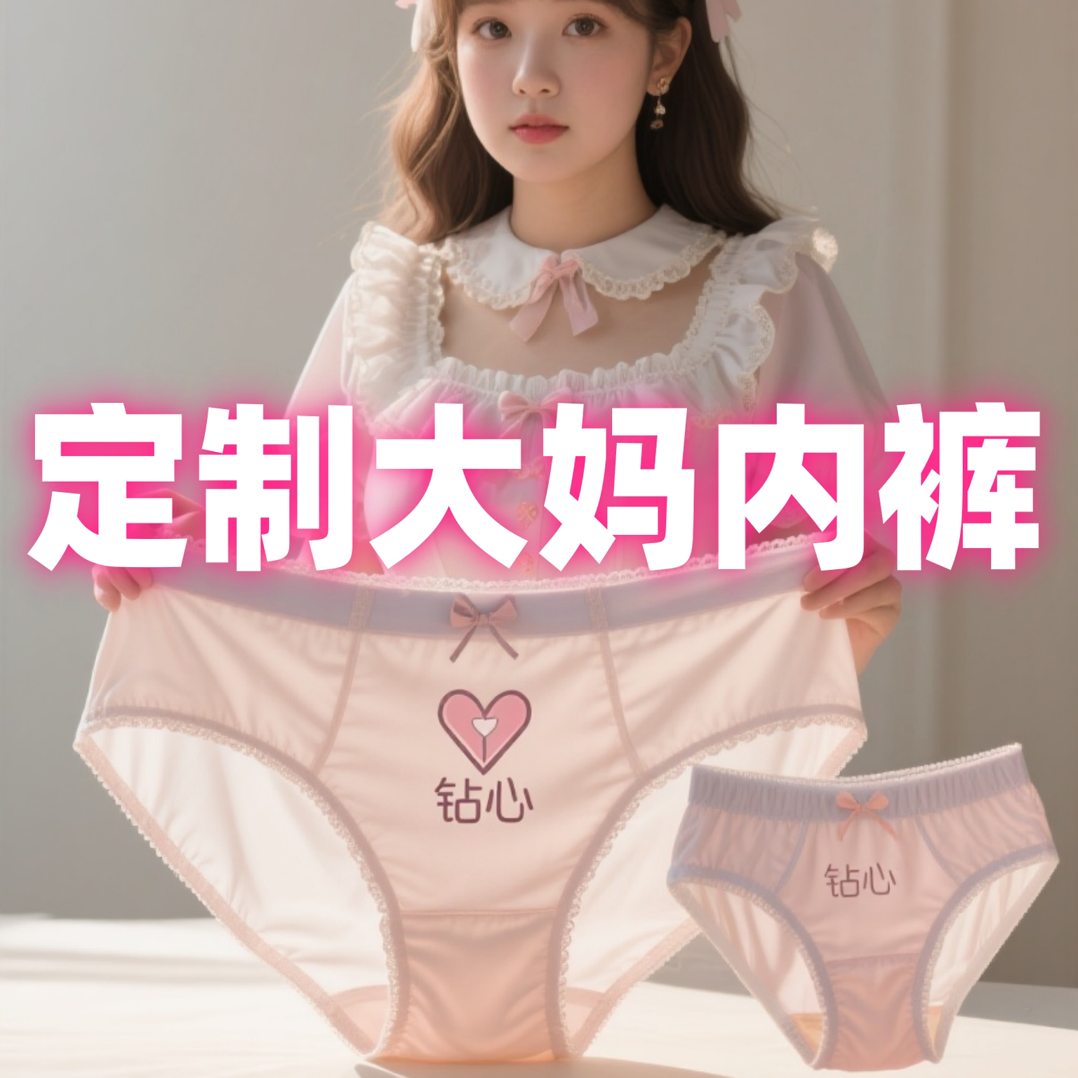 来图定制大码内裤少女女生泳衣