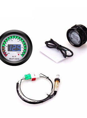 空燃比表数显电压二合一带氧传感器汽车用改装2英寸52mm通用仪表