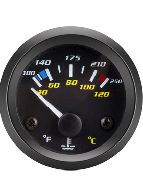 汽车改装双刻度水温表12V车用改装精准52mm通用仪表