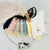 暴走小妹tutuanna专柜正品 饰纯色棉质女袜短袜 金属片装 25夏季 新款