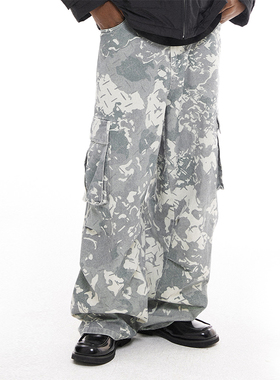 特惠8折 陈天润 EMPTY REFERENCE 水洗迷彩裤休闲长裤工装裤