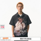 衬衫 特惠6折 美式 原创玛丽莲梦露图案衬衣短袖 REVERSE IRONY