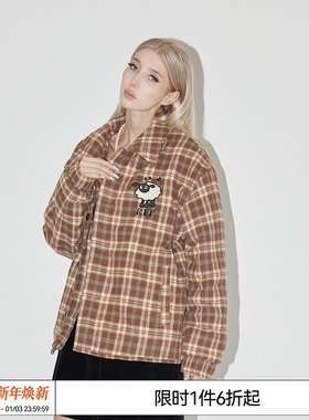 特惠7折 EMPTY REFERENCE  格子夹克外套潮牌男加厚秋冬上衣