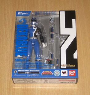 全场特价包邮 超级战队 特搜战队刑事连者 特搜蓝 SHF 可动 万代