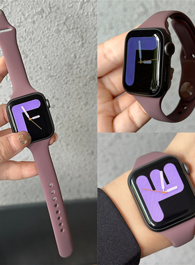 适用苹果手表s11代iwatch小蛮腰细款运动硅胶表带applewatch987se