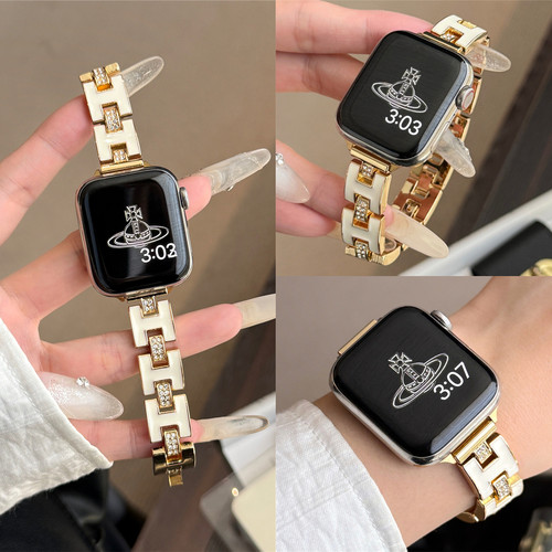 适用iwatch细款H手链金属表带