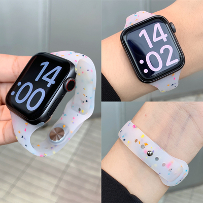 AppleWatch果冻白小蛮腰硅胶表带