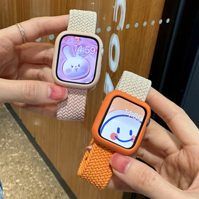 AppleWatch撞色设计弹力编织表带