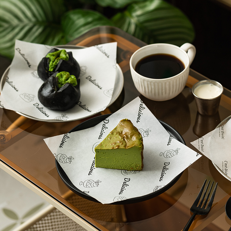 防油纸蛋糕垫纸隔油硅油纸吸油纸汉堡面包纸烘焙托盘食品油纸18cm