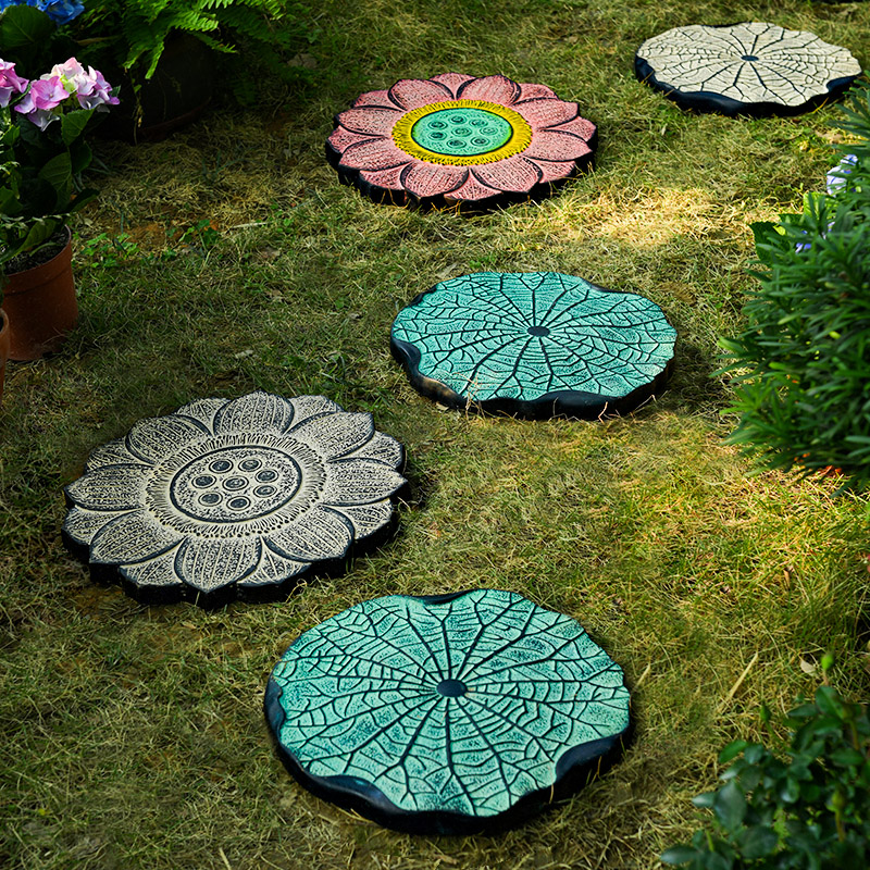 艺术草坪庭院民宿地砖垫脚石