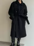 I795 LEM100% Pure Wool High Intelligence Solid Color Stand Одноборный силуэт-халат средней длины осень и зимний пальто