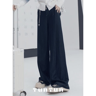 8月10号上新【单宁阔影 阔版】摩登至简 复古蓝调后腰松紧牛仔裤