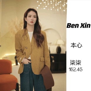 2024秋冬气质短款小个子百搭显瘦时尚正肩双面羊毛大衣