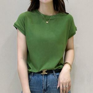 圆领纯色设计感小众小飞袖T恤衫女春季新款宽松外穿短袖上衣8316