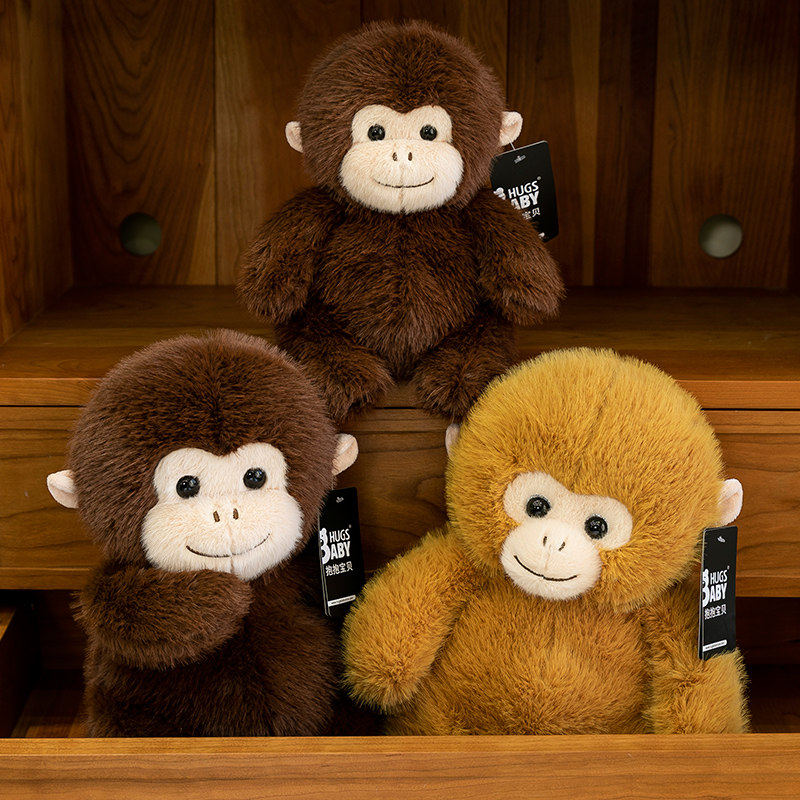 正版抱抱宝贝猴子毛绒小猴子玩偶公仔抱桃猴布偶儿童布娃娃礼物女