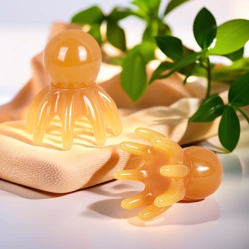 章鱼八爪鱼头疗梳 头部经络按摩器头皮穴位大宽齿梳子八爪按摩梳