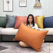 2026长方形科技布抱枕套腰枕靠枕沙发客厅枕头靠背大靠垫罩高级感