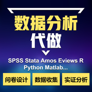 spss数据分析代做服务amos问卷调查处理eviews实证stata统计医学R